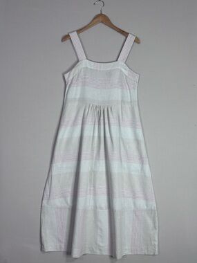Patagonia Striped Midi Dress Hemp Lyocell Strappy Summer Minimalist M